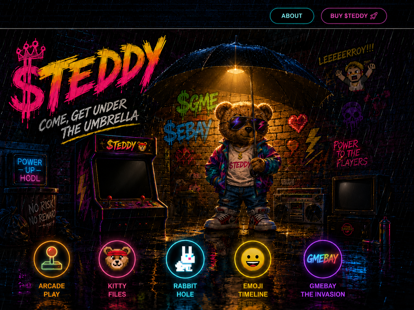 $TEDDY neon rain scene
